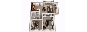 bedroom floor plan an in 3d