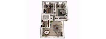 bedroom floor plan an in 3d