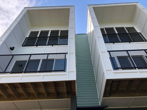 the solar panels are installed on the building s facade