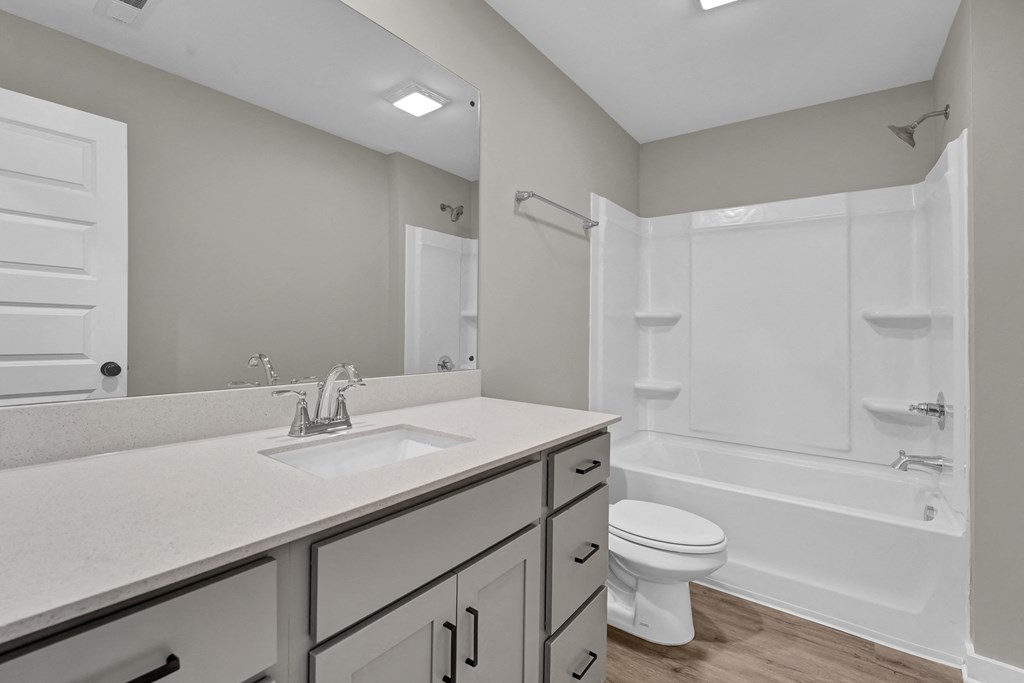 a bathroom with a sink and a toilet and a shower