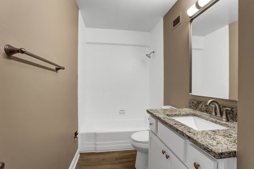 a bathroom with a sink and a toilet and a shower