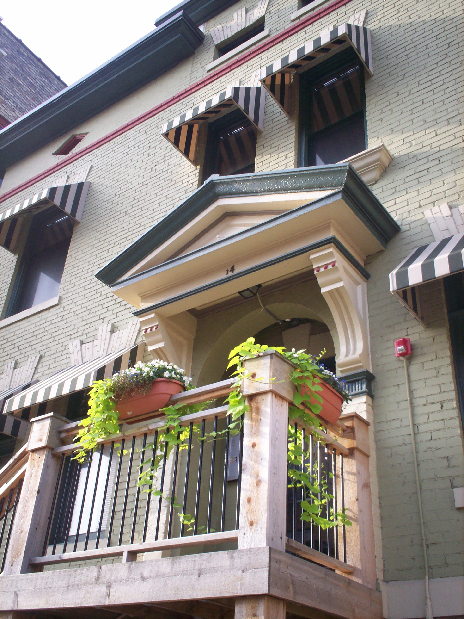 Entrance  to historic apartment building