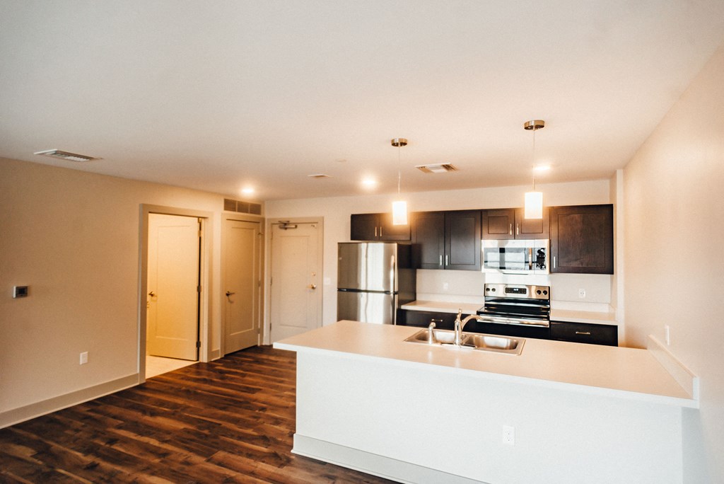 apartment open plan kitchen