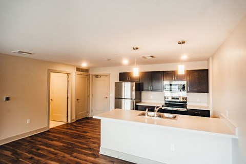 apartment open plan kitchen