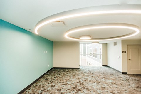 Apartment lobby area modern lighting