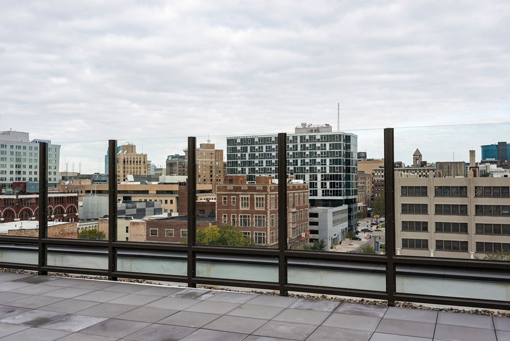 Rooftop deck skyline view