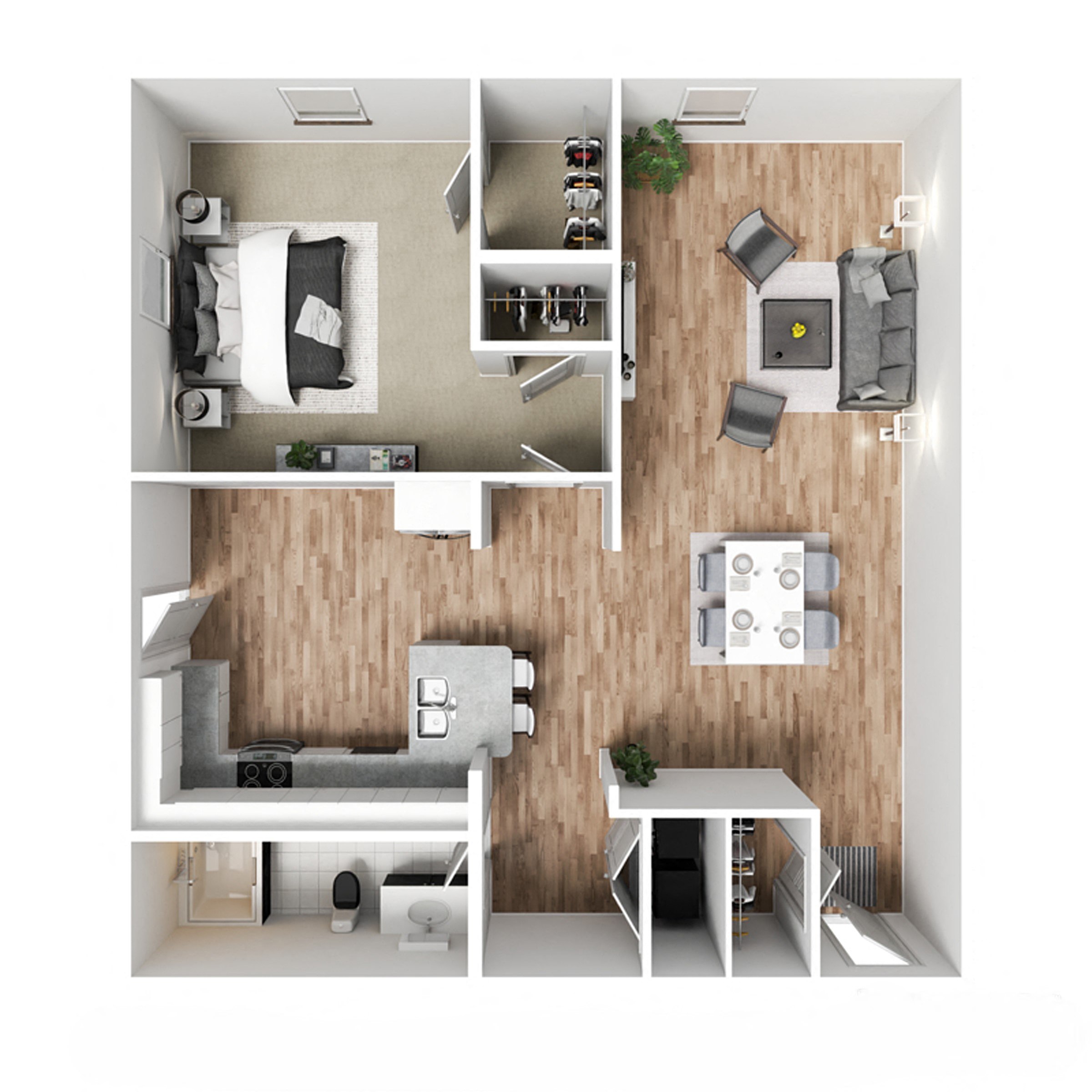 a1 floor plan  1 bedroom with 1 bathroom
