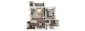 a floor plan of a 1 bedroom apartment at the biltmore apartments in dallas,
