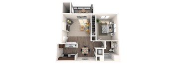 a floor plan of a 1 bedroom apartment at the chelsea in columbus oh