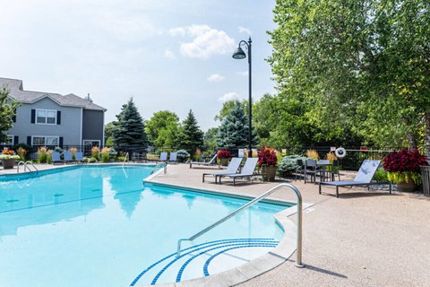 our apartments showcase a swimming pool