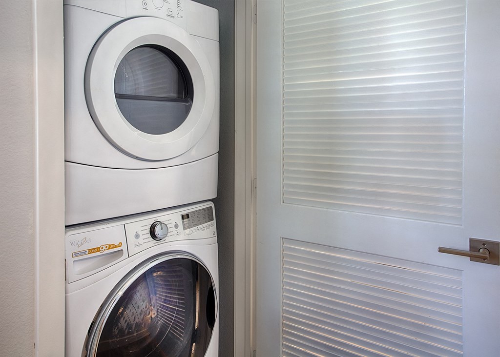 Stacked washer and dryer