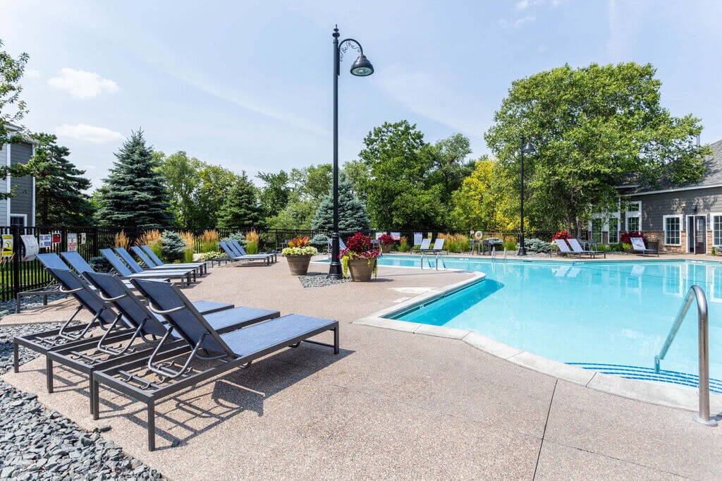 our apartments showcase a swimming pool