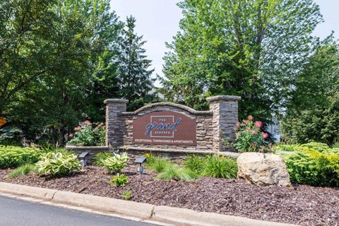 the sign at the front of the property