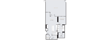 One bedroom one and a half bathroom apartment with large terrace and dining room