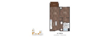 a floor plan of a 1 bedroom