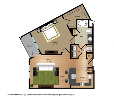 a floor plan of a home with bedrooms and a living room