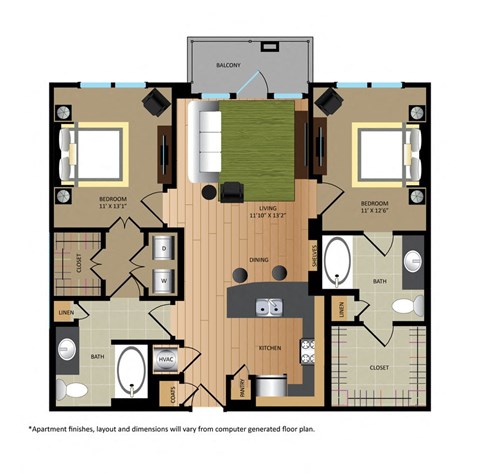 a floor plan of a house with bedrooms and a living room