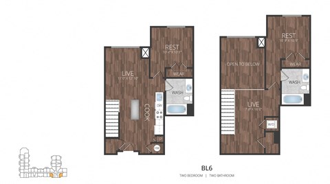 the aspen floor plan  1 bedroom  1190 sq ft