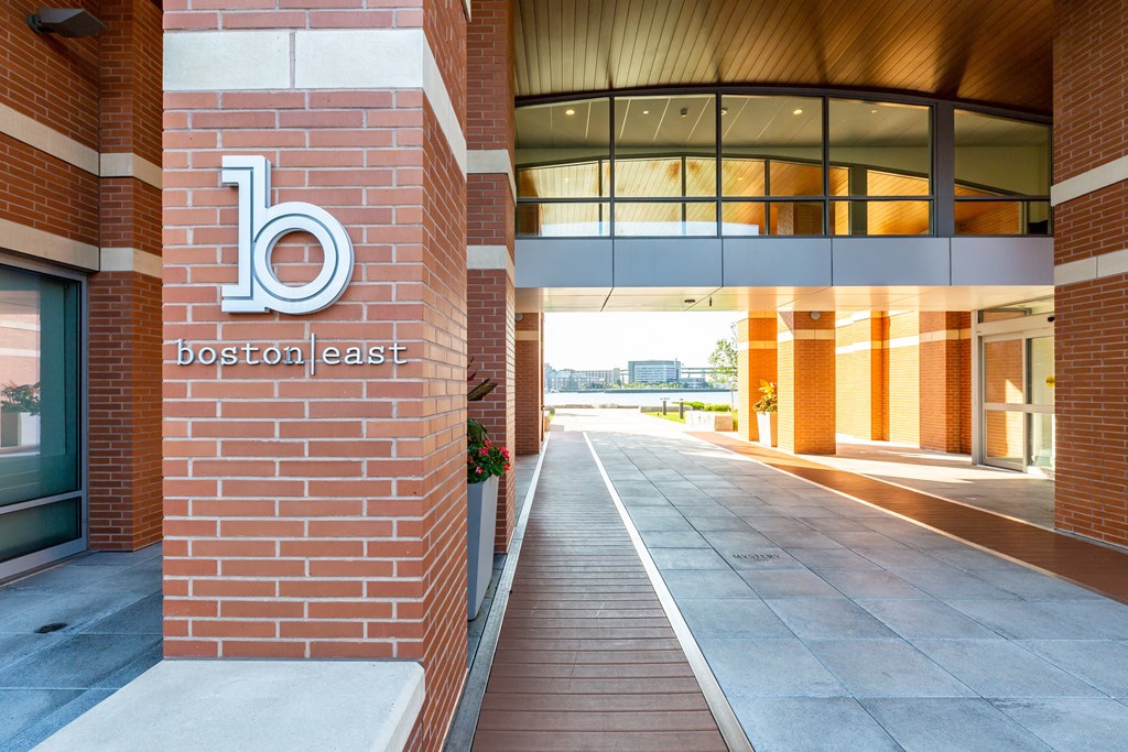 the entrance to the boston east building Boston, MA