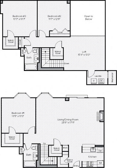 floor plan photo of the austin in austin, tx