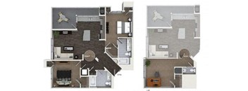 two different floor plans of a house