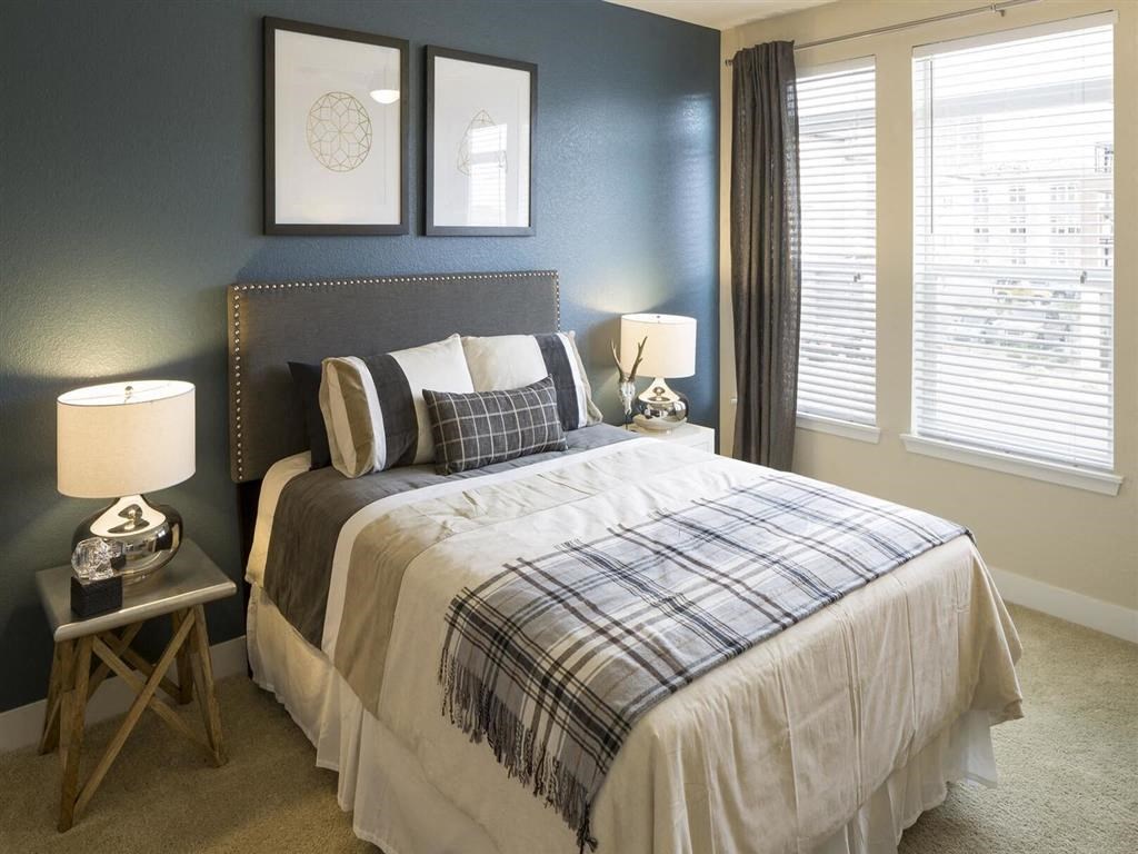 Bedroom with a bed and windows at Pearl DTC, Denver, CO, 80237