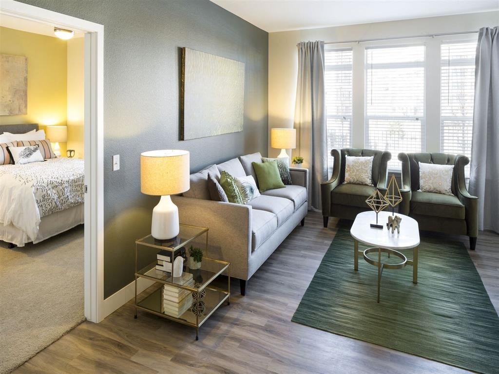 Furnished Living room at Pearl DTC, Denver, CO