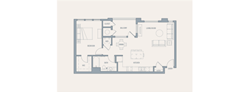 a typical floor plan of a 2 bedroom apartment