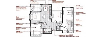a floor plan of a house with a garage