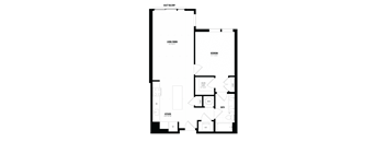 floor plan of the first floor of a modern home with an open concept floor plan