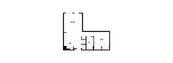 the floor plan of a small house with a terrace