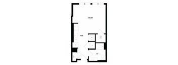 floor plan of the 1 bedroom floor plan