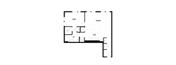 the floor plan of a small house with a pool and a terrace