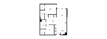 a floor plan of a residence with a large multipurpose room and a garage