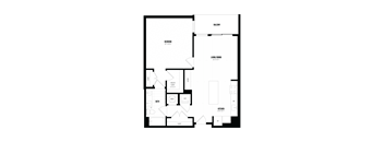 a floor plan of a residence with an open floor plan