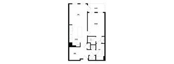 floor plan of the 1 bedroom floor plan