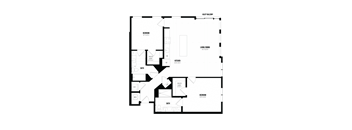 floor plan of the 2 bedroom floor plan