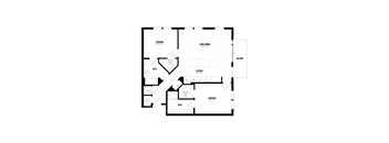 the floor plan of a bedroom apartment with two floors