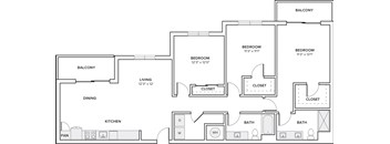 A black and white image of a house floor plan.