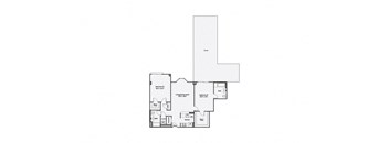 a floor plan of a house with a staircase