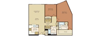 two bedroom floor plan | the madison at ballston station