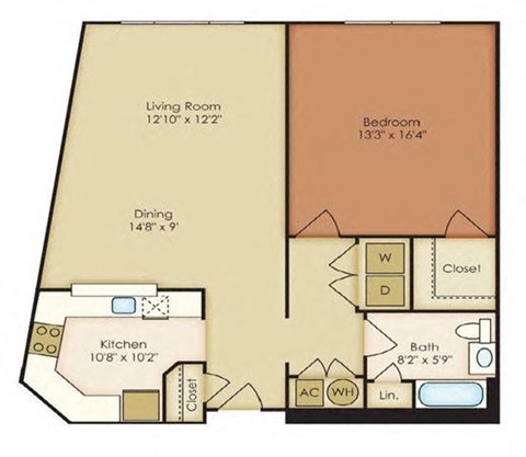 two bedroom floor plan | the madison at ballston station