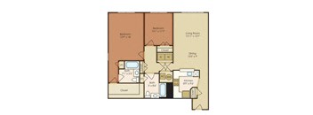 two bedroom floor plan | the madison at ballston station