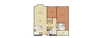 two bedroom floor plan | the madison at ballston station