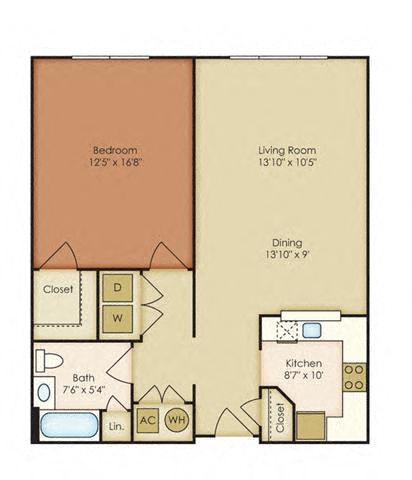 two bedroom floor plan | the madison at ballston station