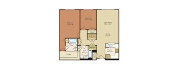 two bedroom floor plan | the madison at ballston station