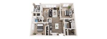B2 Floor Plan at Pearl DTC, Denver