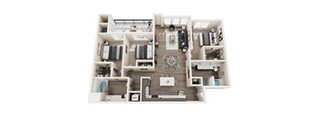 C1 Floor Plan at Pearl DTC, Denver