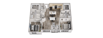 3 bedroom floor plan  the residences at sawmill estates apartments in