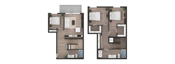a floor plan of a bedroom with a wood floor